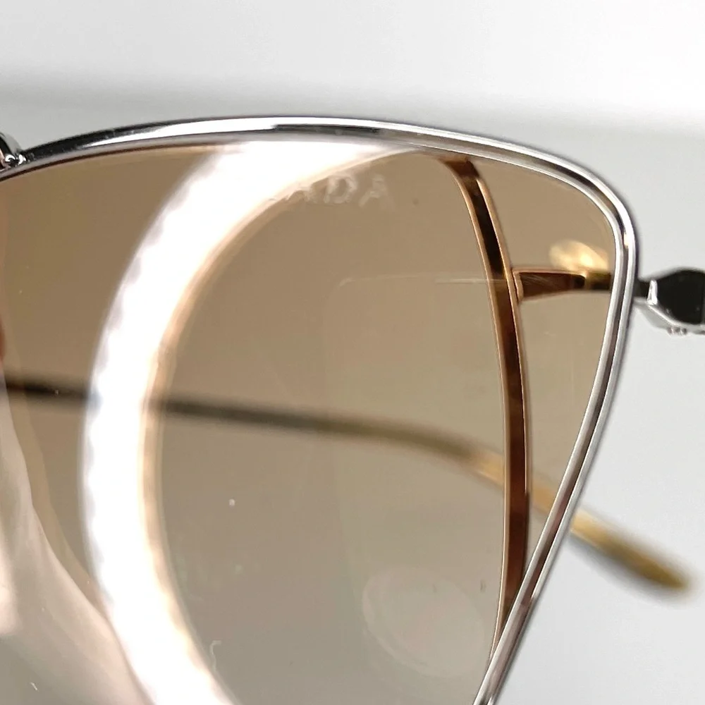PRADA Sunglasses NEW PR 65VS-1BC232 Silver / Pink Gradient Orange NEW - Picture 6 of 13